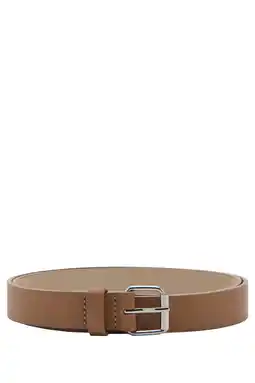 Wehkamp Mango Man leren riem lichtbruin aanbieding