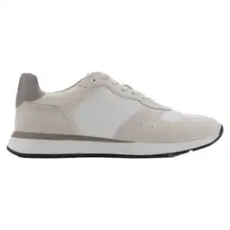Wehkamp Mango Man leren sneakers beige/wit aanbieding