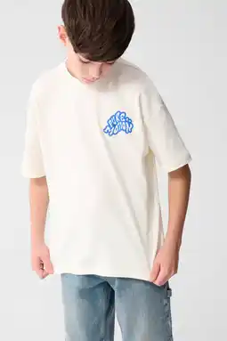 Wehkamp Shoeby T-shirt met backprint ecru aanbieding