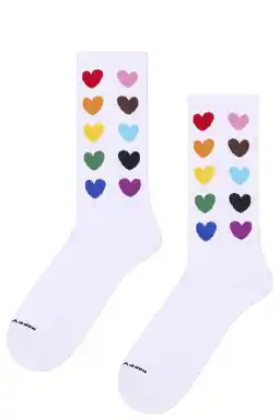 Wehkamp Happy Socks sokken Rainbow wit aanbieding