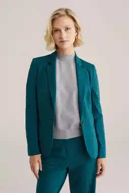 Wehkamp WE Fashion jersey getailleerde blazer petrol aanbieding