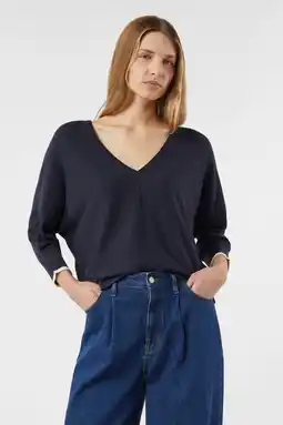 Wehkamp comma pullover donkerblauw aanbieding