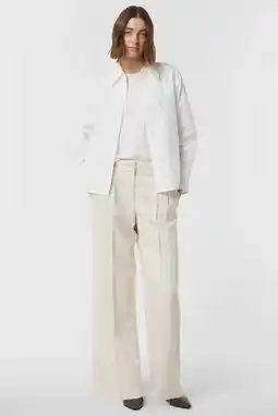 Wehkamp comma straight highwaist broek beige aanbieding