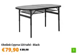 Obelink Obelink Cyprus 120 tafel - Black aanbieding