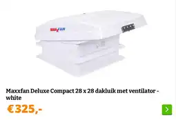 Obelink Maxxfan Deluxe Compact 28 x 28 dakluik met ventilator - white aanbieding