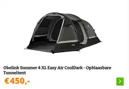 Obelink Obelink Summer 4 XL Easy Air CoolDark - Opblaasbare Tunneltent aanbieding