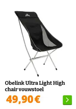 Obelink Obelink Ultra Light High chair vouwstoel aanbieding