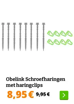 Obelink Obelink Schroefharingen met haringclips aanbieding