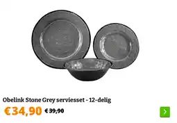 Obelink Obelink Stone Grey serviesset aanbieding