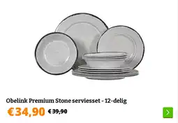 Obelink Obelink Premium Stone serviesset aanbieding