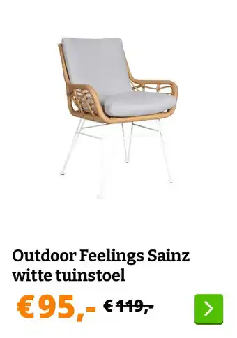 Obelink Outdoor Feelings Sainz witte tuinstoel aanbieding