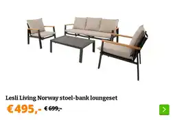 Obelink Lesli Living Norway steel-bank loungeset aanbieding