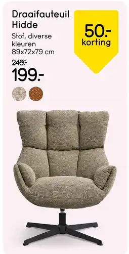 Leen Bakker Draaifauteuil Hidde aanbieding