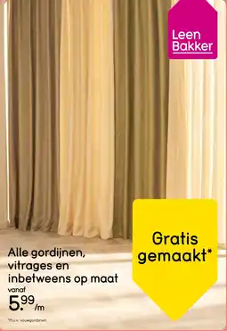Leen Bakker Gordijnen, Vitrages en Inbetweens op Maat aanbieding