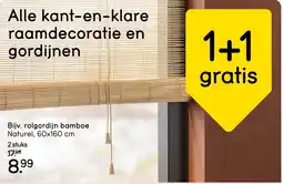 Leen Bakker Rolgordijn Bamboe aanbieding