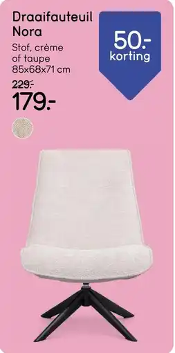 Leen Bakker Draaifauteuil Nora aanbieding