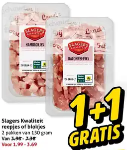 Hoogvliet Slagers Kwaliteit reepjes of blokjes aanbieding