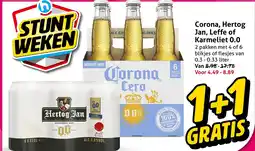 Hoogvliet Corona, Hertog Jan, Leffe of Karmeliet 0.0 aanbieding