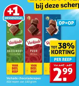 Hoogvliet Verkade chocoladerepen aanbieding