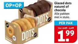 Hoogvliet Glazed dots naturel of chocola aanbieding