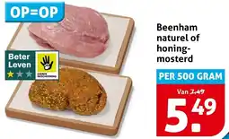 Hoogvliet Beenham naturel of honing mosterd aanbieding