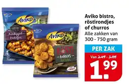 Hoogvliet Aviko bistro, röstirondjes of churros aanbieding