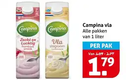 Hoogvliet Campina vla aanbieding
