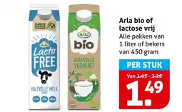 Hoogvliet Arla bio of lactose vrij aanbieding