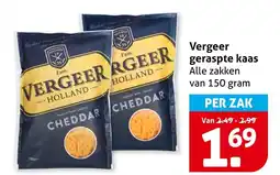 Hoogvliet Vergeer geraspte kaas aanbieding