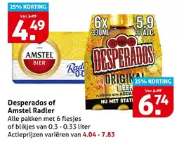 Hoogvliet Desperados of Amstel Radler aanbieding