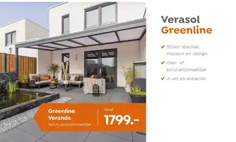 Verasol Greenline Veranda 5x3 m aanbieding