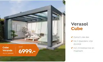 Verasol Cube Veranda 4x3 m aanbieding