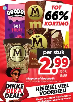 Dekamarkt Magnum of Goodoo Ijs aanbieding