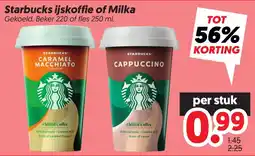 Dekamarkt Starbucks ijskoffie of Milka aanbieding