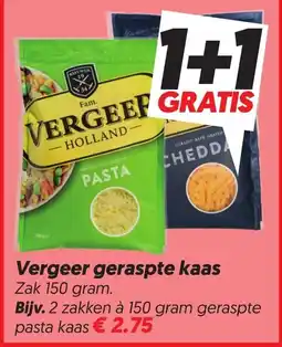 Dekamarkt Vergeer geraspte kaas aanbieding