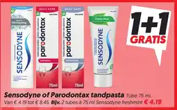 Dekamarkt Sensodyne of Parodontax tandpasta aanbieding
