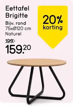 Leen Bakker Eettafel Brigitte aanbieding