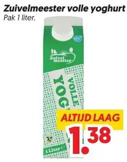 Dekamarkt Zuivelmeester volle yoghurt aanbieding