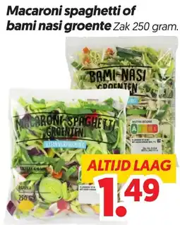 Dekamarkt Macaroni spaghetti of bami nasi groente aanbieding