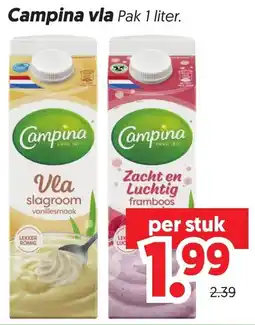 Dekamarkt Campina vla aanbieding