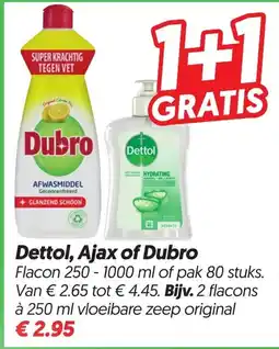 Dekamarkt Dettol, Ajax of Dubro aanbieding