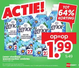 Dekamarkt Lenor Vloeibaar Wasverzachter Zeebries aanbieding
