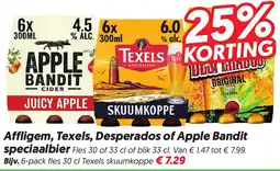 Dekamarkt Affligem, Texels, Desperados of Apple Bandit speciaalbier aanbieding