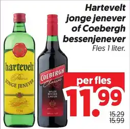 Dekamarkt Hartevelt jonge jenever of Coebergh bessenjenever aanbieding