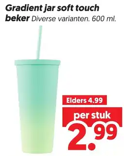 Dekamarkt Gradient jar soft touch beker aanbieding