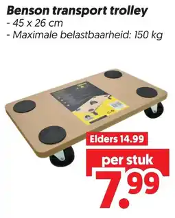 Dekamarkt Benson transport trolley aanbieding