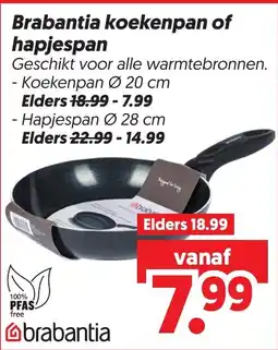 Dekamarkt Brabantia koekenpan of hapjespan aanbieding