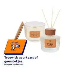 Action Treewick geurkaars of geurstokjes aanbieding
