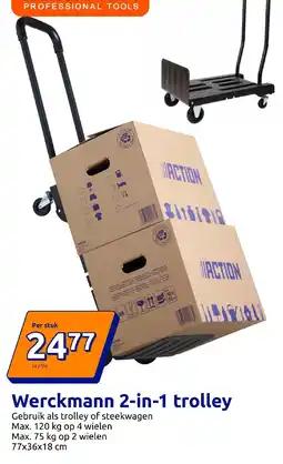 Action Werckmann 2-in-1 trolley aanbieding