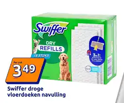 Action Swiffer droge vloerdoeken navulling aanbieding